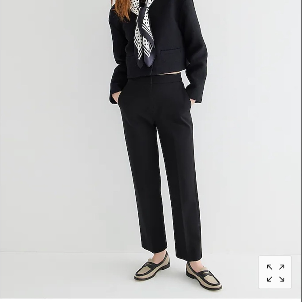 J. Crew Kate straight leg pants four season stretch BK251 Black